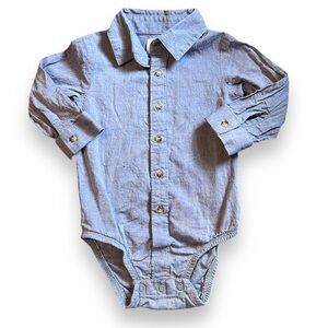Long Sleeve Button Up Onesie